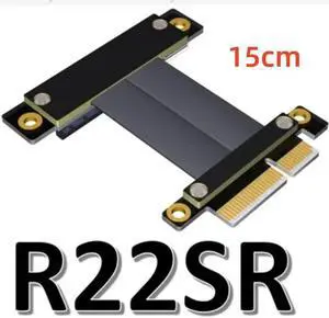 PCIe 4x to PCIe 4x Riser cable PCI-E GEN3.0 4x PCI-Express X4 Extender Right Angle cables Grey