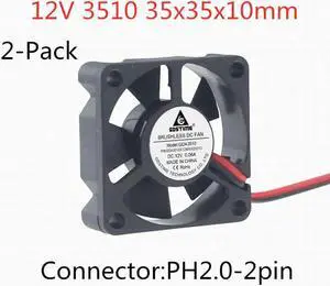 2PCS DC 5V 12V Fan 3.5cm 35mm 3510 30x30x10mm Ultrathin Brushless Axial Cooling Fan 3510 Fan