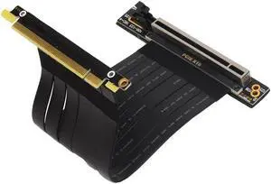 PCI Express 3.0 Double 90 Degree Right Angle PCIe 3.0 x16 x16 Extension Cable 16x Riser Ribbon Extender For Graphics Vertical