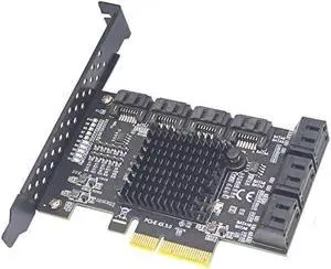 Chi a Mining PCIE SATA Card Adapter 10 port SATA 3.0 to PCI Express 3.0 X4 Expansion Card SATA3.0 6G PCI-E SATA Controller Riser