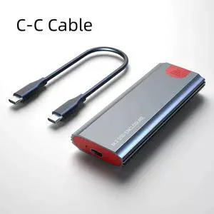 M.2 NVMe SSD Enclosure Adapter Tool Free Aluminum Case USB C 3.1 Gen 2 10Gbps to NVMe PCIe External Enclosure for M2 NVMe SSD Grey