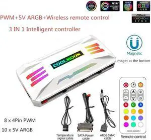 12cm 5V PWM PC Case Fan Addressable ARGB CPU Cooling Radiator Heatsink for Desktop Chassis 4Pin Cooling Fan 120mm for PC