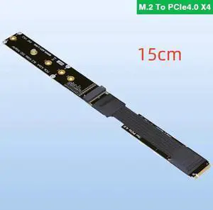 M.2 NVMe SSD Extension Cable Extender PCIe4.0 X4 Full Speed NVMe M-Key Supports M.2 NVME, Ultra SSD SSD Drives