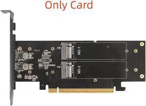 4 SSD M.2 X16 PCIe 4.0 X4 Expansion Card with Heatsink, Supports 4 NVMe M.2 2280 up to 256Gbps, Support Bifurcation Raid Gold