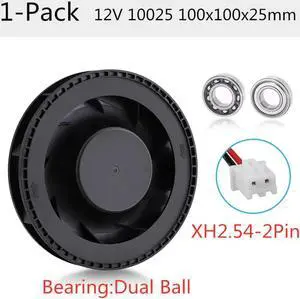 DC 12V Centrifugal Fan 10cm 100mm 10025 100x100x25mm Dual Ball Bearing Centrifugal Fan Car Air Purifier Cooling Fan 10025 Fan