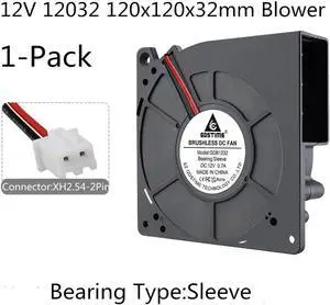 12032 DC Blower Fan 5V 12V 24V 120x32mm Brushless Blower Fan Turbo Fan 120MM Dual Ball USB Cooling Blower Fan Black