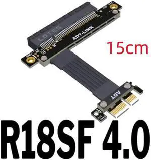 PCI Express 4.0 R18 PCIe X1 To X8 Extension Cable Support Network Card SSD Hard Disk PCI Express 4.0 Riser 8x 1x
