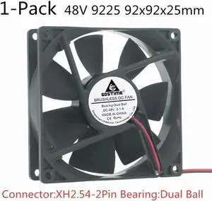 DC 12V 24V 48V Fan 9cm 92mm 9225 92x92x25mm Ultrathin Brushless Axial Cooling Fan 9225 Fan 2Pin Dual Ball USB Fan Grill Net
