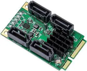 Mini PCI-E SATA 4 Port SATA III 6G Mini PCI Express Marvel 88SE9215 Controller Card SATA3.0 Mini PCI Express SSD Adapter Card