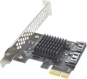 Chi a Mining PCIE SATA PCI-E Adapter 2 Port SATA 3.0 6Gbps Controller PCI Express X1 to SATA 3 Expansion Card Riser ASMedia 1061