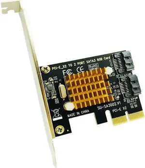 SATA Card PCI-E 2X 4X 8X 16X Controller Cards PCI Express to SATA 3.0 2-Port SATAIII 6Gbps Expansion Adapter Boards