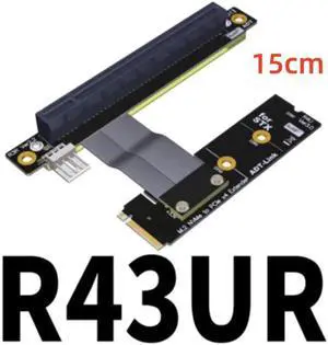 PCI-E 3.0 Riser Card M.2 for NGFF for NVMe to PCIe x16 Extension Cable Gen3 SATA Power Cable 32G/bps for BTC Miner White