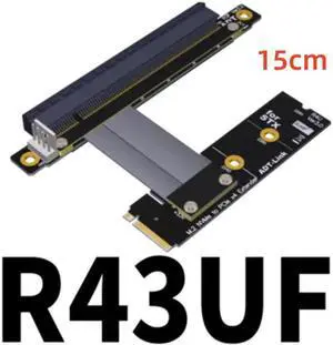 PCI-E 3.0 Riser Card M.2 for NGFF for NVMe to PCIe x16 Extension Cable Gen3 SATA Power Cable 32G/bps for BTC Miner Silver