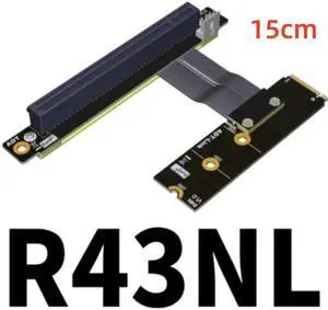 PCI-E 3.0 Riser Card M.2 for NGFF for NVMe to PCIe x16 Extension Cable Gen3 SATA Power Cable 32G/bps for BTC Miner Red