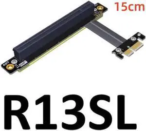 1X to 16X PCIe Flexible Flat Extension FFC PCI Express 1 to 16 X Adapter Riser Card Adapter PCI-E Extender Cable PCI-E Grey