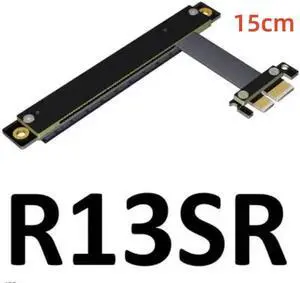 1X to 16X PCIe Flexible Flat Extension FFC PCI Express 1 to 16 X Adapter Riser Card Adapter PCI-E Extender Cable PCI-E Red