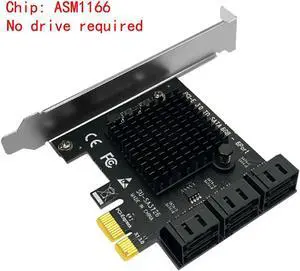 Chi a Mining 6 Port SATA 3 PCI Express Expansion Card PCI-E SATA Controller PCIE 1X to SATA3 6Gb Adapter Add On Card for HDD SSD