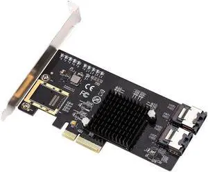PCI-E/PCIE SATA Card PCI Express SATA Controller PCIE to SATA 3.0 Card 8-Port SATA3 Expansion Adapter +Cable