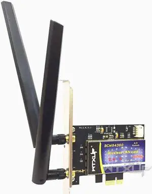 802.11AC Dual Band network card Broadcom BCM94360 867Mbps PCI Express DESKTOP WIFI Adapter Bluetooth BT 4.0 for Mac/Hackintosh