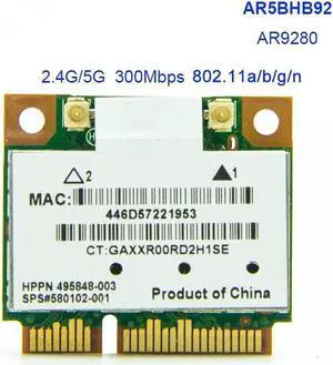 Atheros AR5BHB92-H 300Mpbs 802.11a/b/g/n Dual Band 2.4G/5G Mini PCIE Wireless N Card AR9280 For windows/Mac wifi module