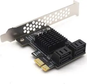 PCIE PCI-E to 4 Port SATA 3.0 to PCIe x1 GEN3 Expansion Adapter Card 4 SATA 3 III PCI-e PCI Express Converter ASMedia ASM1064
