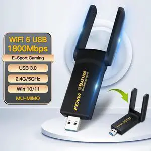 WiFi6E USB3.0 WiFi Adapter AX3000 Tri-Band 2.4G/5G/6GHz Wireless Network Card WiFi Dongle Wlan Receiver For Win10/11 Driver Free