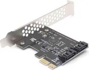 2 Port PCIE SATA 3.0 6Gbps Controller Card, PCI Express to SATA III Adapter Converter SATA 3.0 PCI-E Riser Expansion Adapter Board for PC