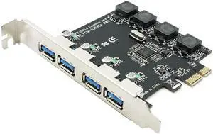 PCI Express to 4 port USB 3.0 Card PCI-e to External 4-Port USB3.0 Convertor NEC D720201 pcie No external Power Supply