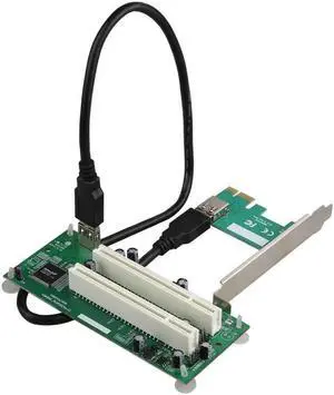 PCI-Express to PCI Adapter Card PCIe to Dual Pci Slot Expansion Card USB 3.0 Add on Cards Converter