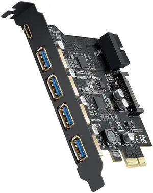 USB 3.0 PCI-E Type C Expansion Card PCI Express PCI-E to USB 3.0 Controller 5Port + 1Port USB 3.1 PCI-E Card Adapter