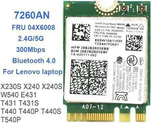 7260AN 7260NGW 2.4G 5G 300Mbps wifi + Bluetooth 4.0 NGFF M.2 wireless network Card 04X6008 for Thinkpad X240 X230S T440S T431