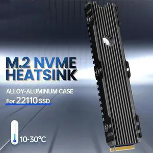 22110 SSD Heatsink M.2 NVME Radiator Aluminum Alloy PS5 M.2 PCIE SATA SSD Efficient Radiator with Thermal Silicone pad