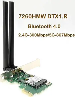 Dual Band 2.4G 5G For Intel 7260AC 7260HMWDTX1.X PCi Express pcie Wireless Desktop WiFi Adapter Bluetooth 4.0 Wlan Network Card