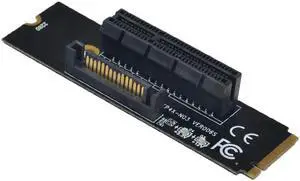 Newest NGFF M.2 to PCI-E 4X Riser Card M2 M Key to PCIe X4 Adapter with LED Indicator SATA Power Riser for Bitcoin Miner Mining