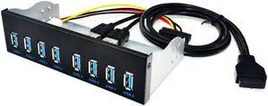 8 Port USB Hub USB3 5.25 USB 3.0 Front Panel Splitters USB 3.0 Hub for PC USB-HUB Multiple USB3.0 HUB Splitter Hubs for Computer