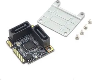 Mini PCI-E PCI Express to 2 Ports SATA 3.0 Converter SSD HDD SATA3 Controller Expansion Card SATA Multiplier
