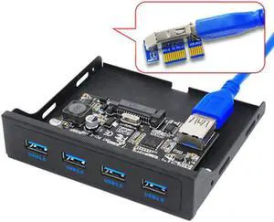 PCI-E to USB 3.0 PC Front Panel USB Expansion Card PCIE USB Adapter 3.5" Floppy USB3.0 Front Panel Bracket PCI Express x1 Riser