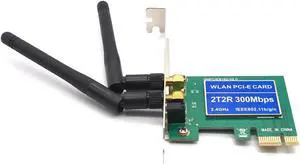 PCIe Wireless 300Mbps Internal PCIe WiFi Card PCI Express Network Card For PC Desktop 2.4 GHz Dual Antenna PCI-e WLAN Card