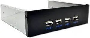 4 Ports USB 2.0 Front Panel USB Hub Splitters Adapter USB 2.0 Hub USB-HUB Multiple Splitter Hubs 5.25 Driver Bay for PC Computer