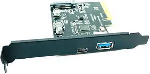 USB 3.1 Type C PCIe Expansion Card PCI-E to USB3.1 GEN 2 10Gbps USB Type-C + USB3.0 Type A Riser Card PCI Express x4 USB Adapter
