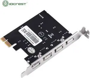 PCIe PCI-Express x1 to 4 External port USB2.0 Ports with 4 pin power expansion card