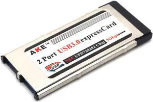 PCI Express To USB 3.0 Dual 2 Ports PCI-E Card Adapter For NEC Chipset 34MM Slot ExpressCard Converter 5Gbps For PC