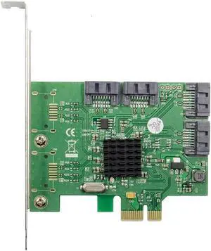 PCI-E to 4 Ports SATA III 3.0 6G Controller Card Marvell 88SE9215 non raid pcie 2.0 x1 expansion card Low profile bracket