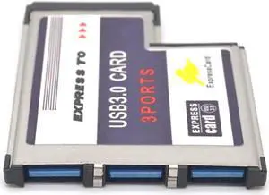 3 Port Hidden Inside USB 3.0 USB3.0 to Expresscard Express Card 54 54mm Adapter Converter FRESCO LOGIC Chipset FL1100