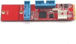2 Port 19 20Pin USB3.0 Female To NGFF M.2 B+M Key Male Adapter Converter Card 4 Pin Power Connector