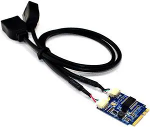 Riser Card M.2 to USB M.2 for NGFF KEY A-E to Dual USB2.0 Expansion Card Converter Cable USB M.2 Riser Cable Adapter