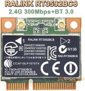 RALINK Rt3592 rt3592bc8 Dual band 300Mbps Wifi For hp 4430s 4230s 4730s 4530s Card 630813-001 half Mini PCI-E Wireless card