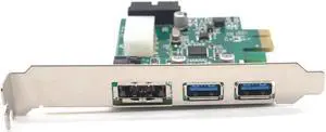 Pcie PCI-EXPRESS External 2 Ports USB3.0 POWER ESATA + Built-in 19PIN USB3.0 Adapter card