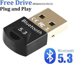 Bluetooth Adapter for Pc Usb Bluetooth 5.0 Bluetooth 5.3 5.4 Dongle Receiver for Speaker Mouse Keyboard Music Audio Transmitter
