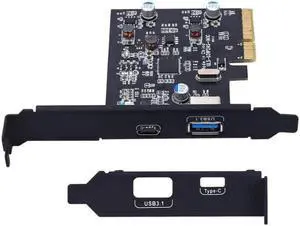 PCI-E to USB3.1 Type-c dual-port expansion card pcie 4x to usb 3.1 Type-A adapter pci express to usb3.0 hub ASM1142 Chipset